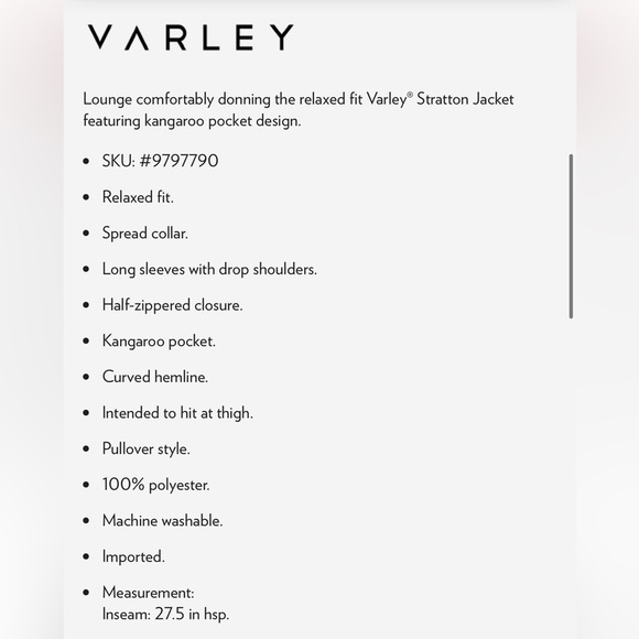 Varley Stratton Sherpa Quarter Zip Pullover Size M - Picture 13 of 13